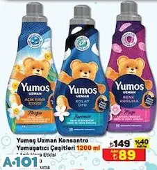YUMOŞ UZMAN KONSANTRE YUMUŞATICI ÇEŞİTLERİ 1200 ML